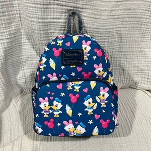 Donald and Daisy ice cream Loungefly mini backpack